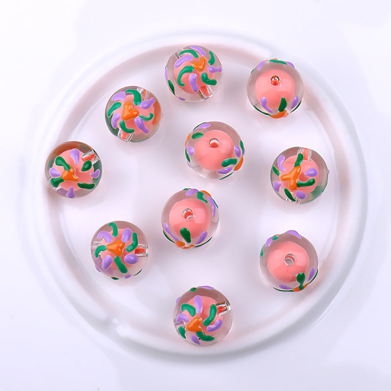 Wholesale Hand Painted Drip Oil Ornament Accessories Beads